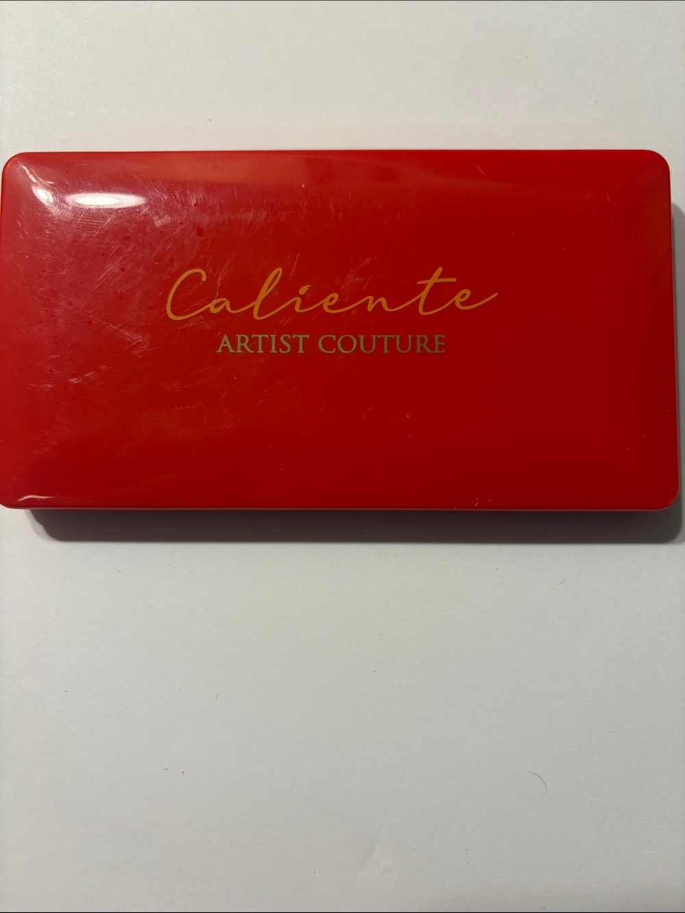 Artist Couture Caliente Red Makeup Palette with Gold Lettering